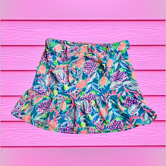 Lilly Pulitzer Debbie Skirt, Maldives Green Turtle Wave Pattern, Size 14 - Picture 1 of 2